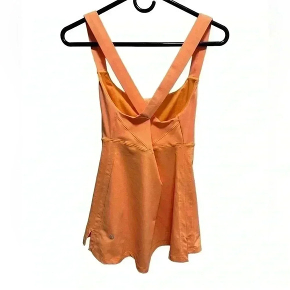 LULULEMON peach/orange track and train crossbody tank top - Picture 4 of 8